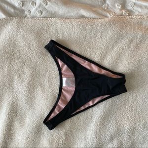 High cut black bikini bottom